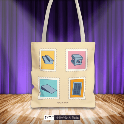 Postage Stamp OAP Tote Bag Bags 16" × 16''