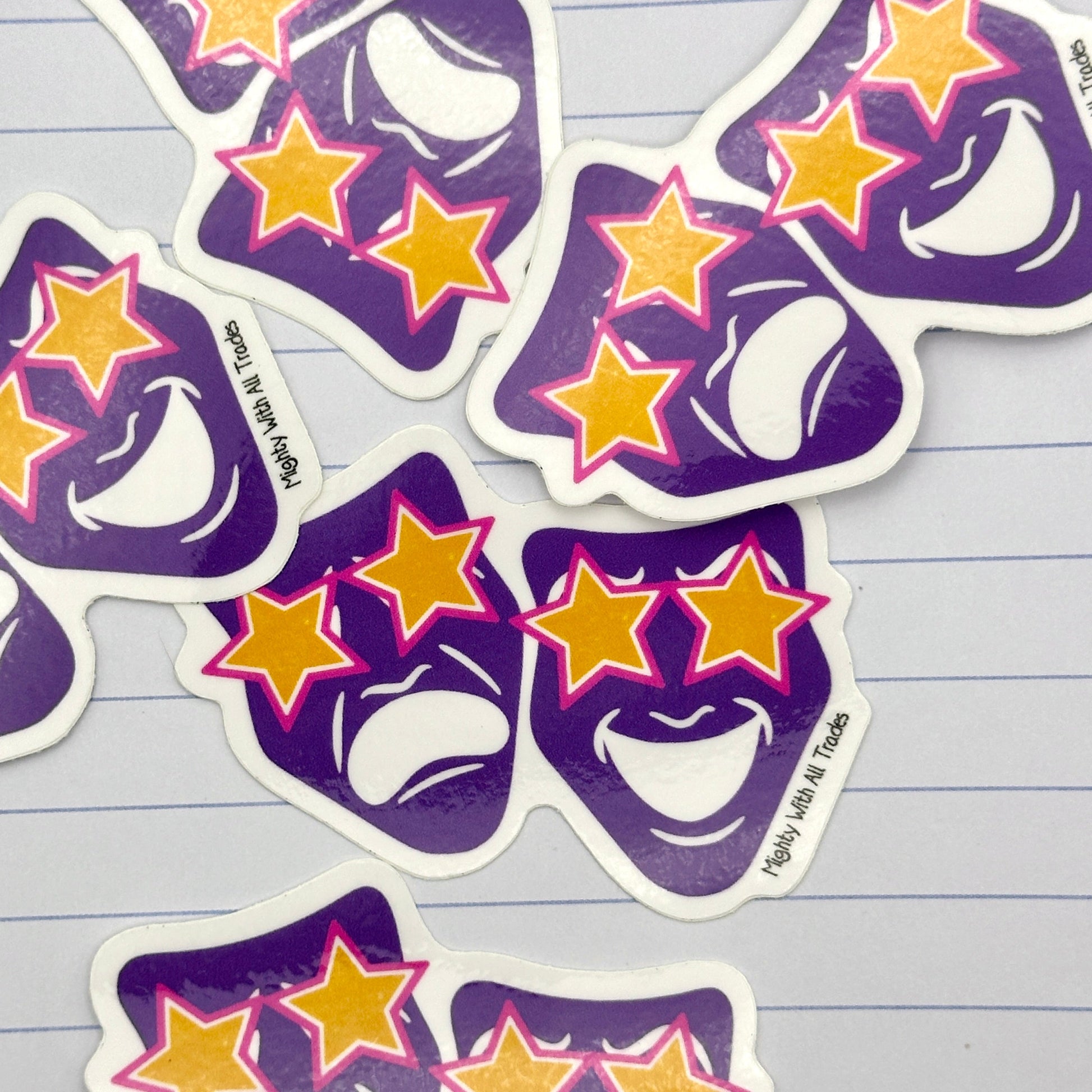 Preppy Mask Sticker Stickers