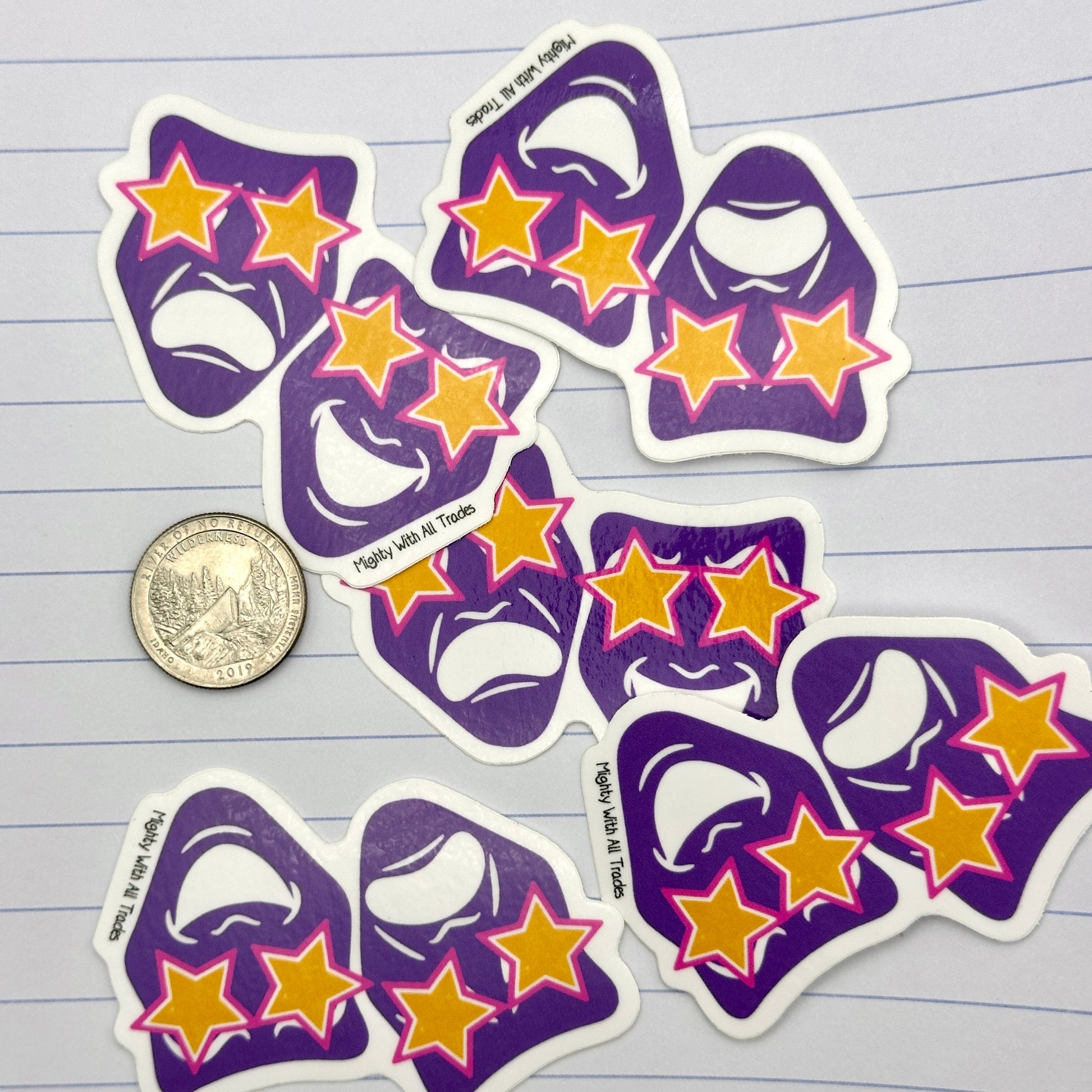 Preppy Mask Sticker Stickers