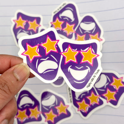 Preppy Mask Sticker Stickers