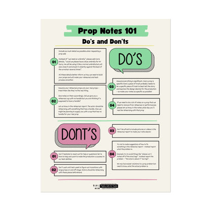 Prop Notes Dos & Donts Poster, 18x24 Poster 18″ x 24″ (Vertical)