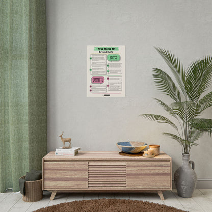 Prop Notes Dos & Donts Poster, 18x24 Poster 18″ x 24″ (Vertical)