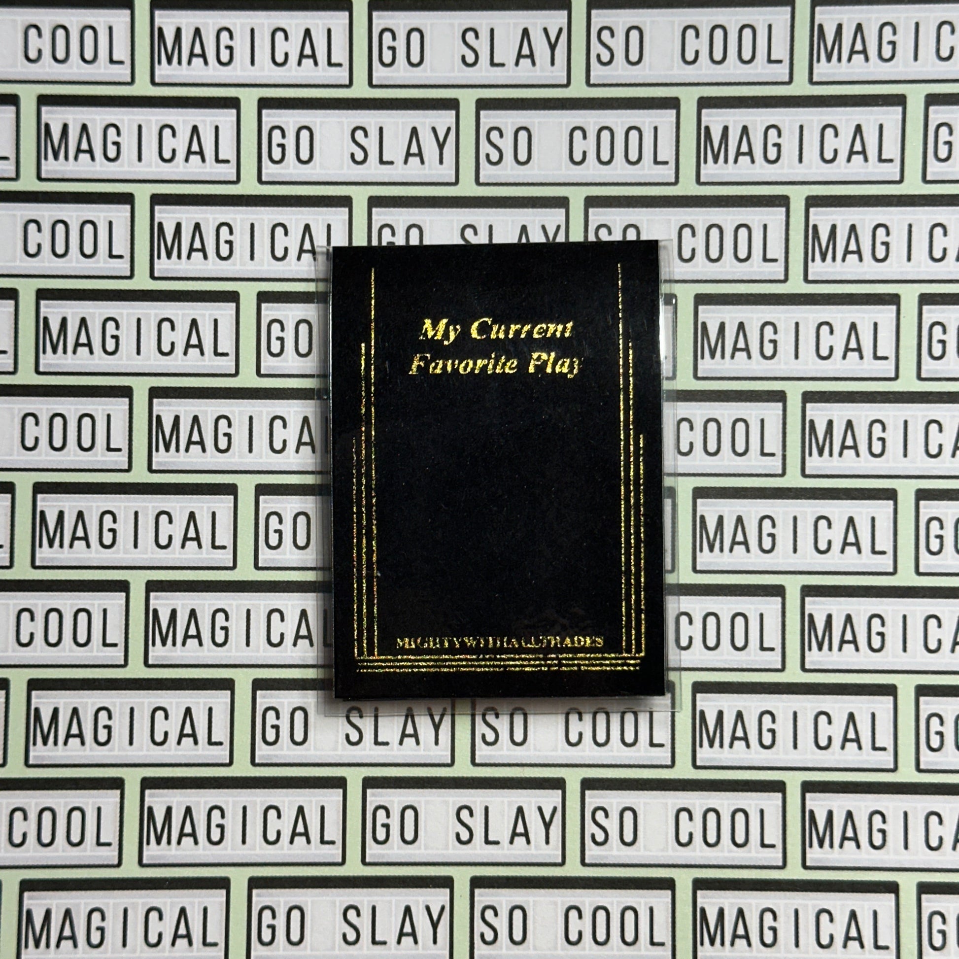 Sam French Play Script Magnetic Bookmark Bookmarks Black w/Gold Foil
