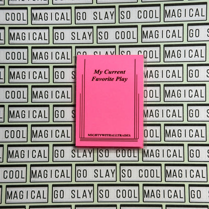 Sam French Play Script Magnetic Bookmark Bookmarks Candy Pink