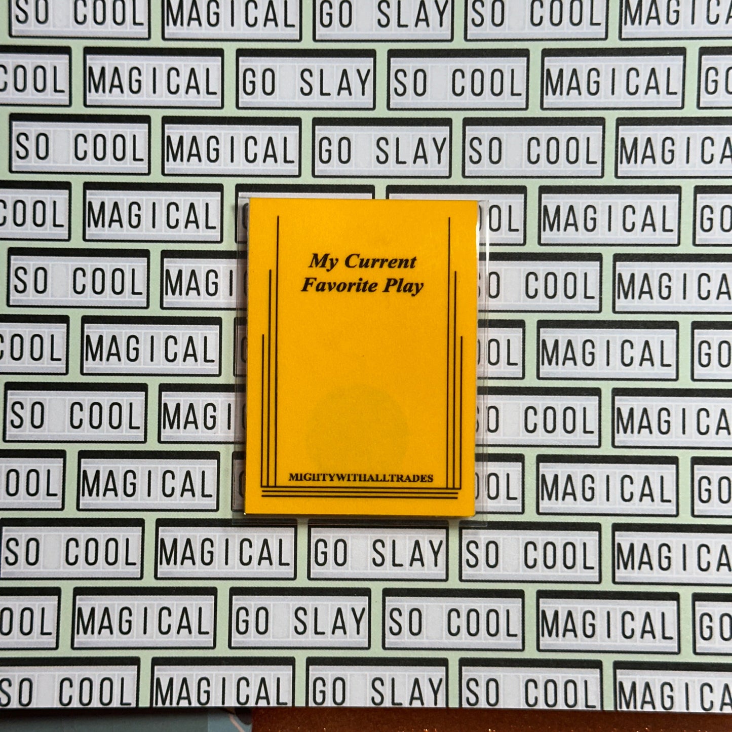 Sam French Play Script Magnetic Bookmark Bookmarks Golden Rod