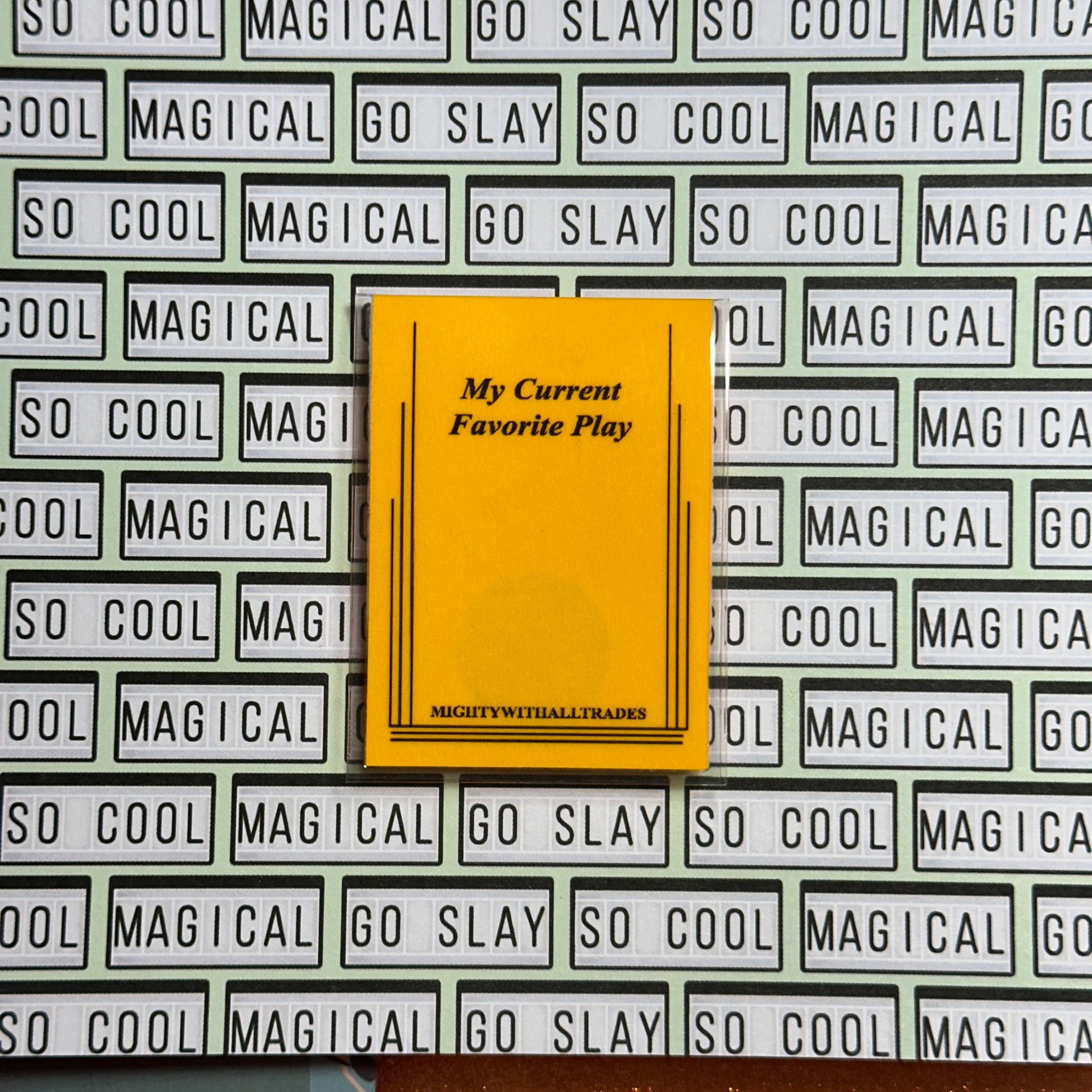 Sam French Play Script Magnetic Bookmark Bookmarks Golden Rod