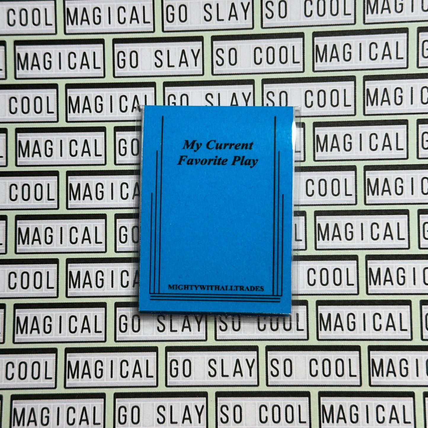 Sam French Play Script Magnetic Bookmark Bookmarks Neon Blue