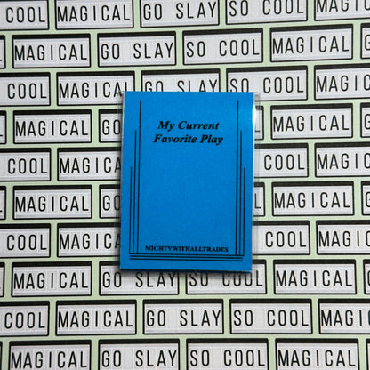 Sam French Play Script Magnetic Bookmark Bookmarks Neon Blue