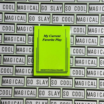 Sam French Play Script Magnetic Bookmark Bookmarks Neon Green