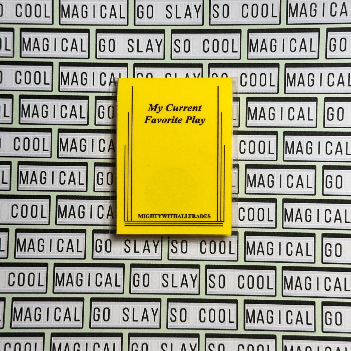 Sam French Play Script Magnetic Bookmark Bookmarks Primary Yellow