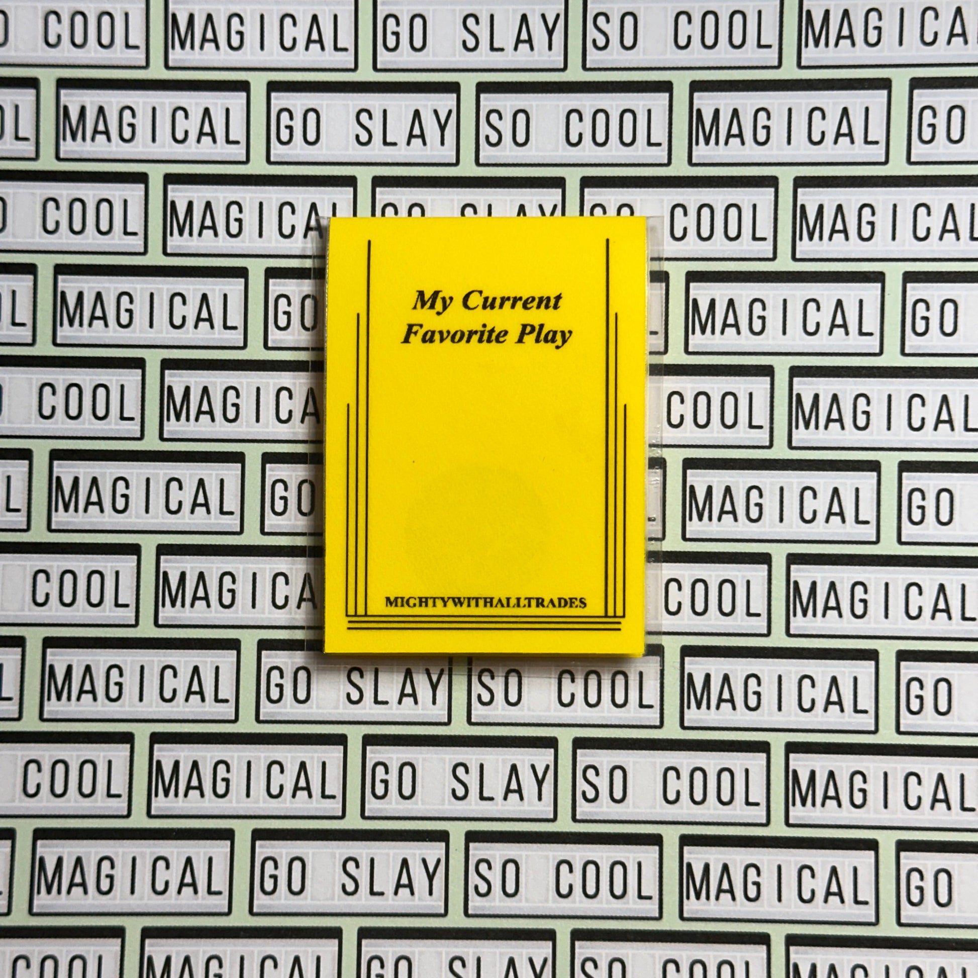 Sam French Play Script Magnetic Bookmark Bookmarks Primary Yellow