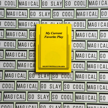 Sam French Play Script Magnetic Bookmark Bookmarks Primary Yellow