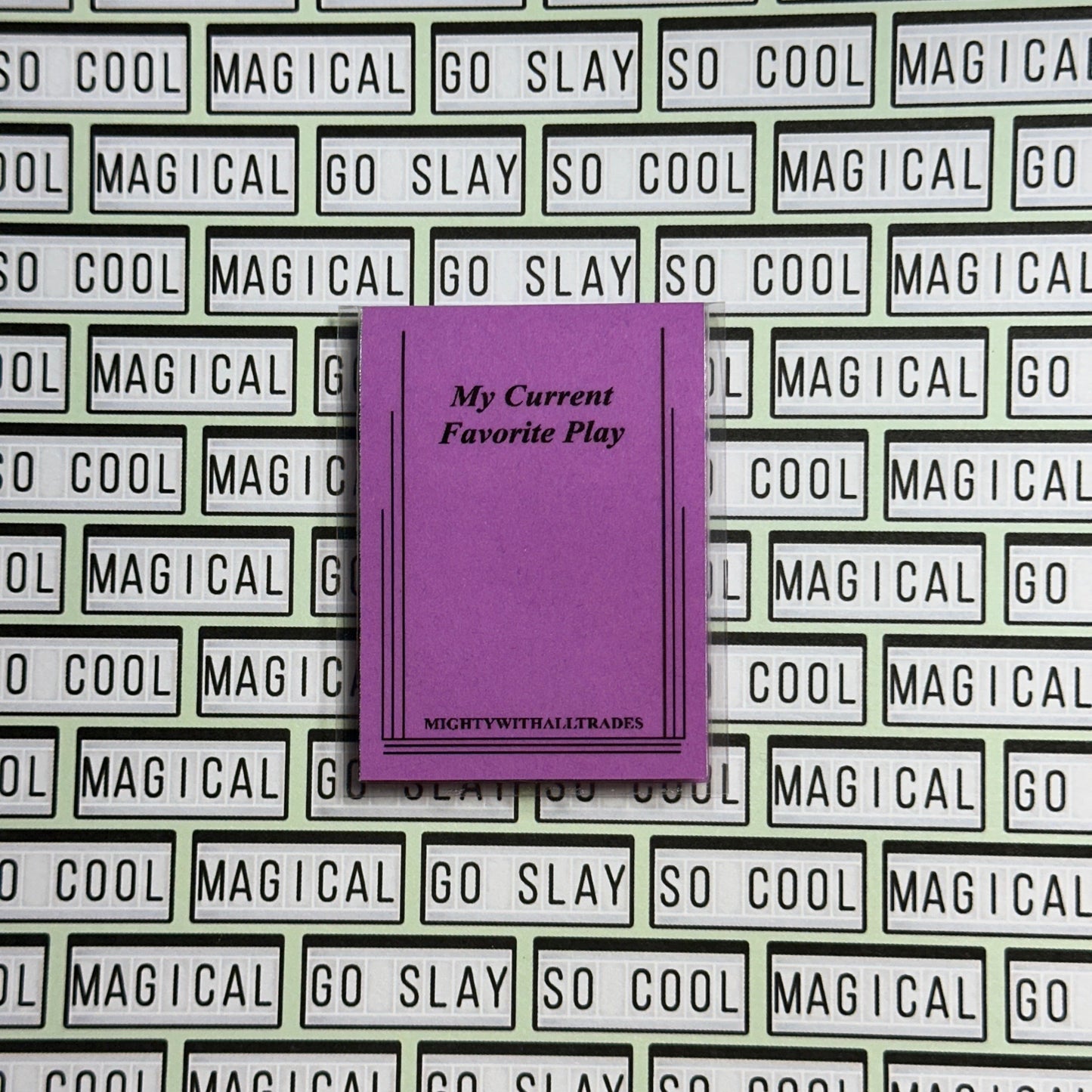 Sam French Play Script Magnetic Bookmark Bookmarks Purple