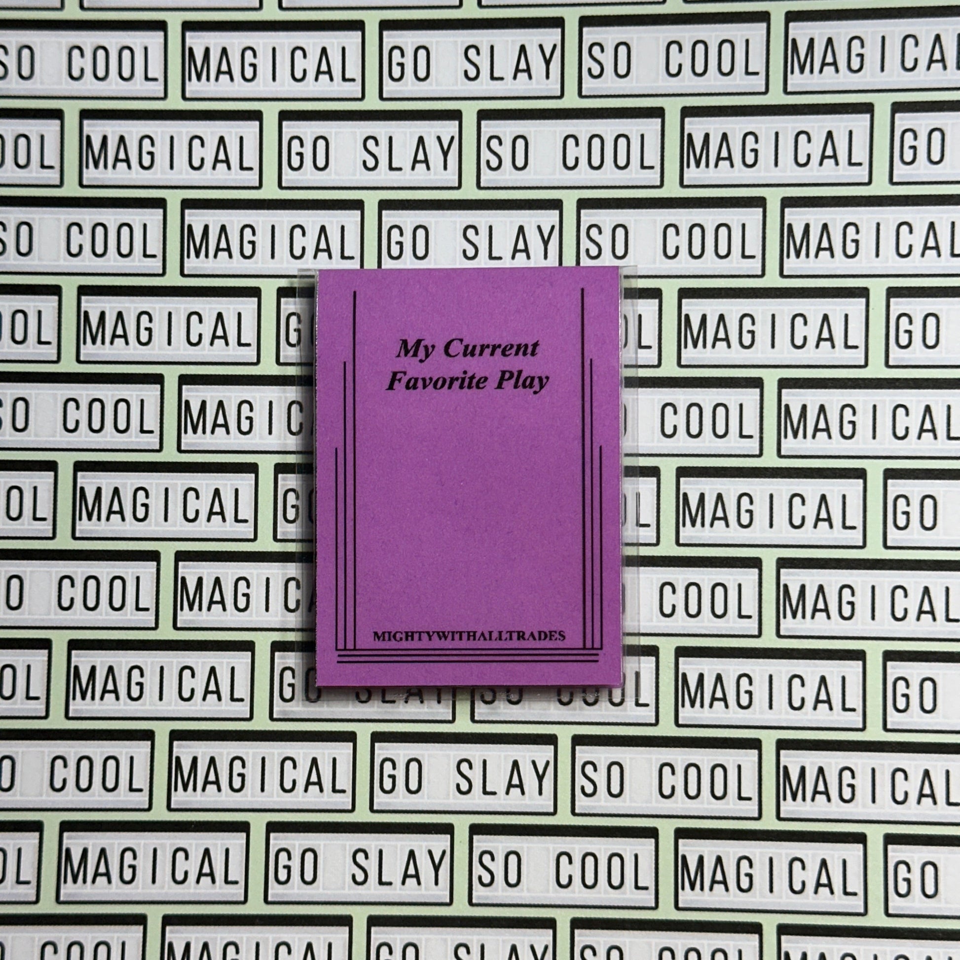 Sam French Play Script Magnetic Bookmark Bookmarks Purple