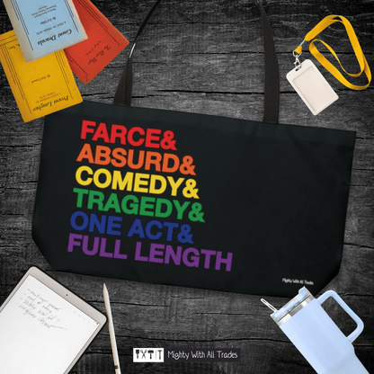 Script Genres Weekender PRIDE Tote Bag Bags 24" × 13"