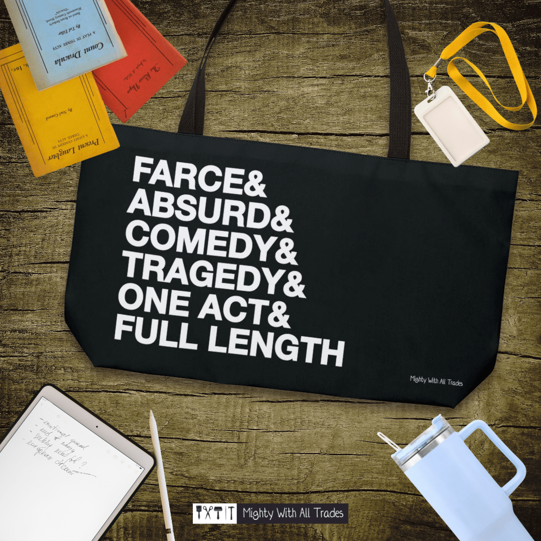 Script Genres Weekender Tote Bag Bags 24" × 13"