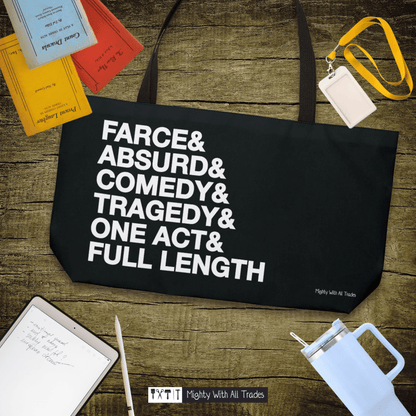 Script Genres Weekender Tote Bag Bags 24" × 13"