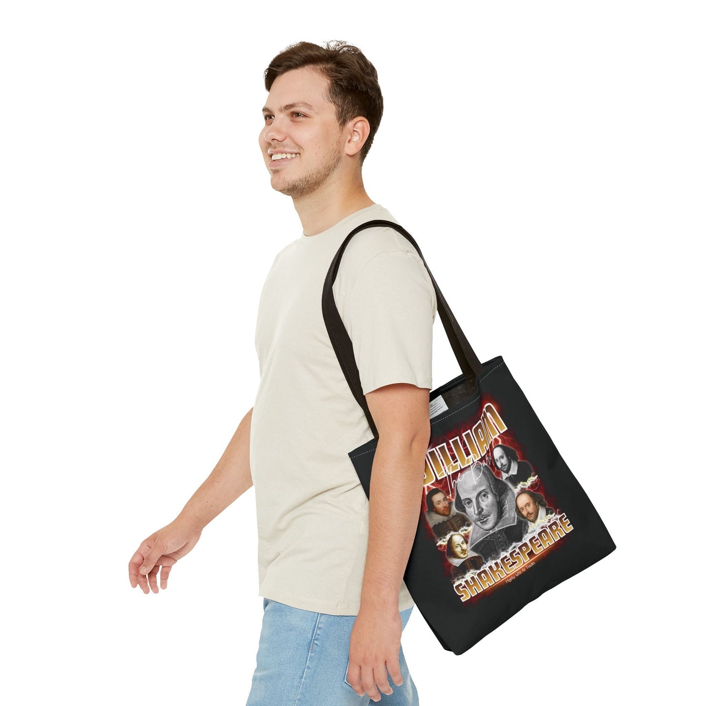 Shakespeare Bootleg Tote Bag Bags 16" × 16''