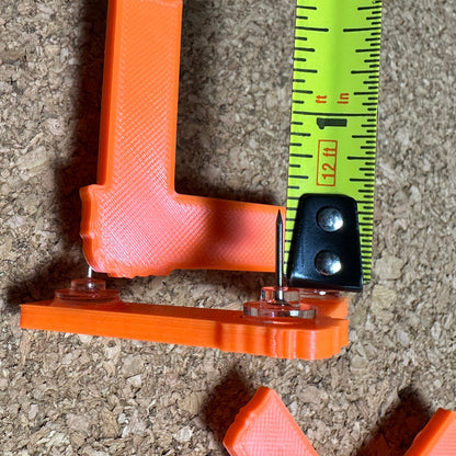 Spike Tape Push Pins, Set of 3 Refrigerator Magnets Orange