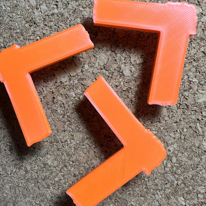 Spike Tape Push Pins, Set of 3 Refrigerator Magnets Orange