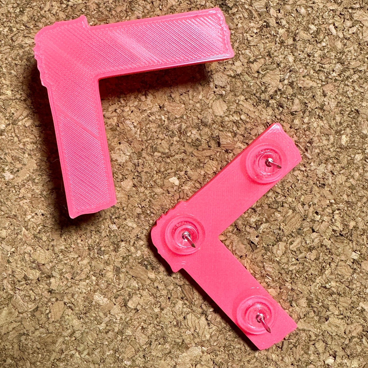 Spike Tape Push Pins, Set of 3 Refrigerator Magnets Pink
