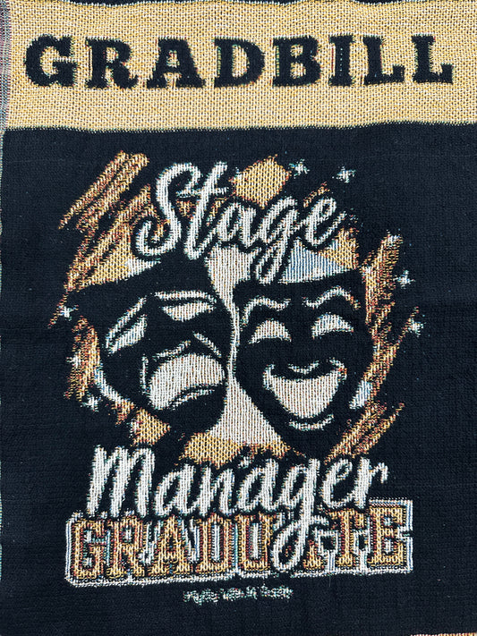 Stage Manager Gradbill Woven Blanket, 37 x 52" Home Decor Artwork