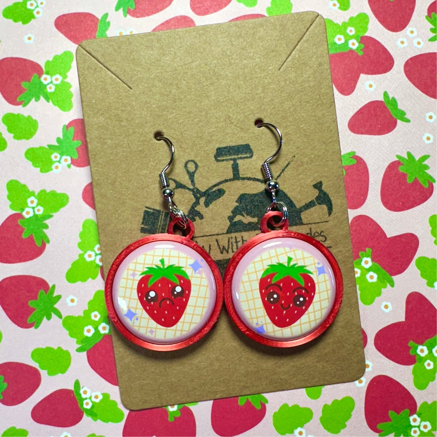 Strawberry Mask Earrings Earrings
