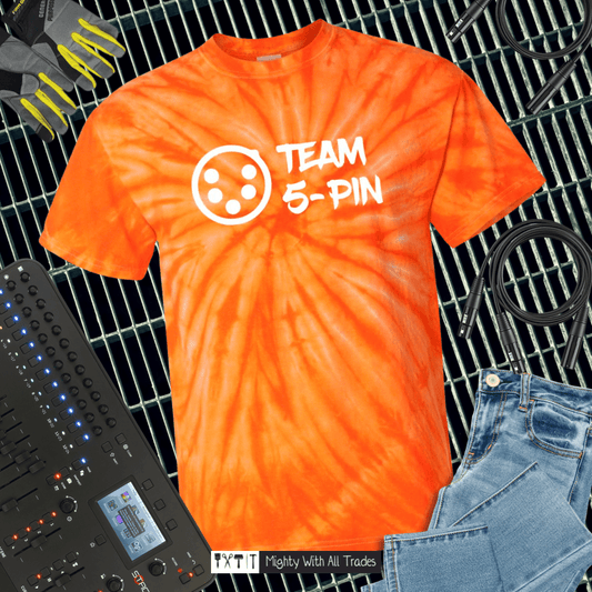 Team 5 Pin Tie Dye T-shirt T-Shirts SpiderRed
