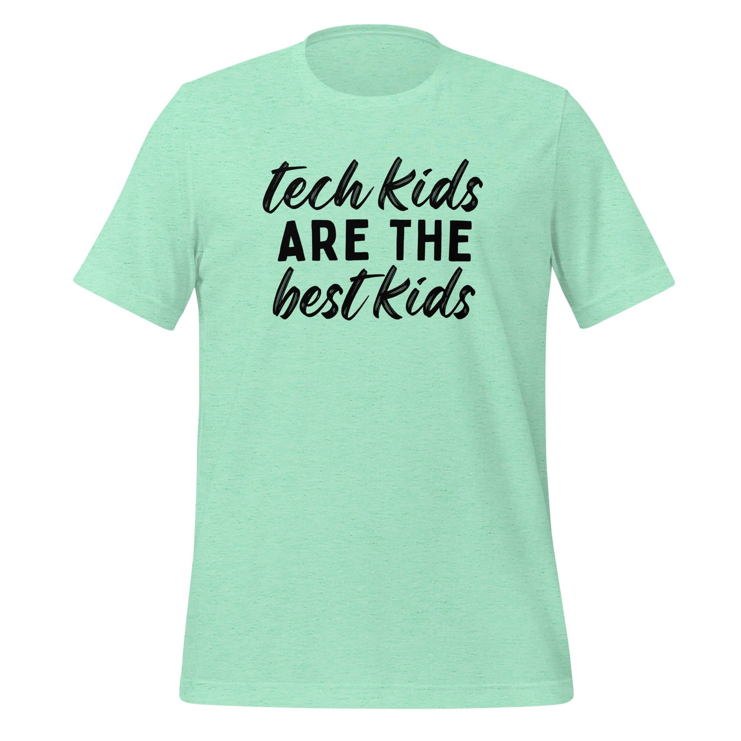 Tech Kids T-shirt - Black Font T-Shirts Heather Mint