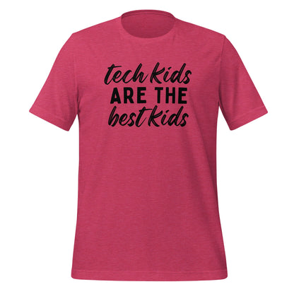 Tech Kids T-shirt - Black Font T-Shirts Heather Raspberry