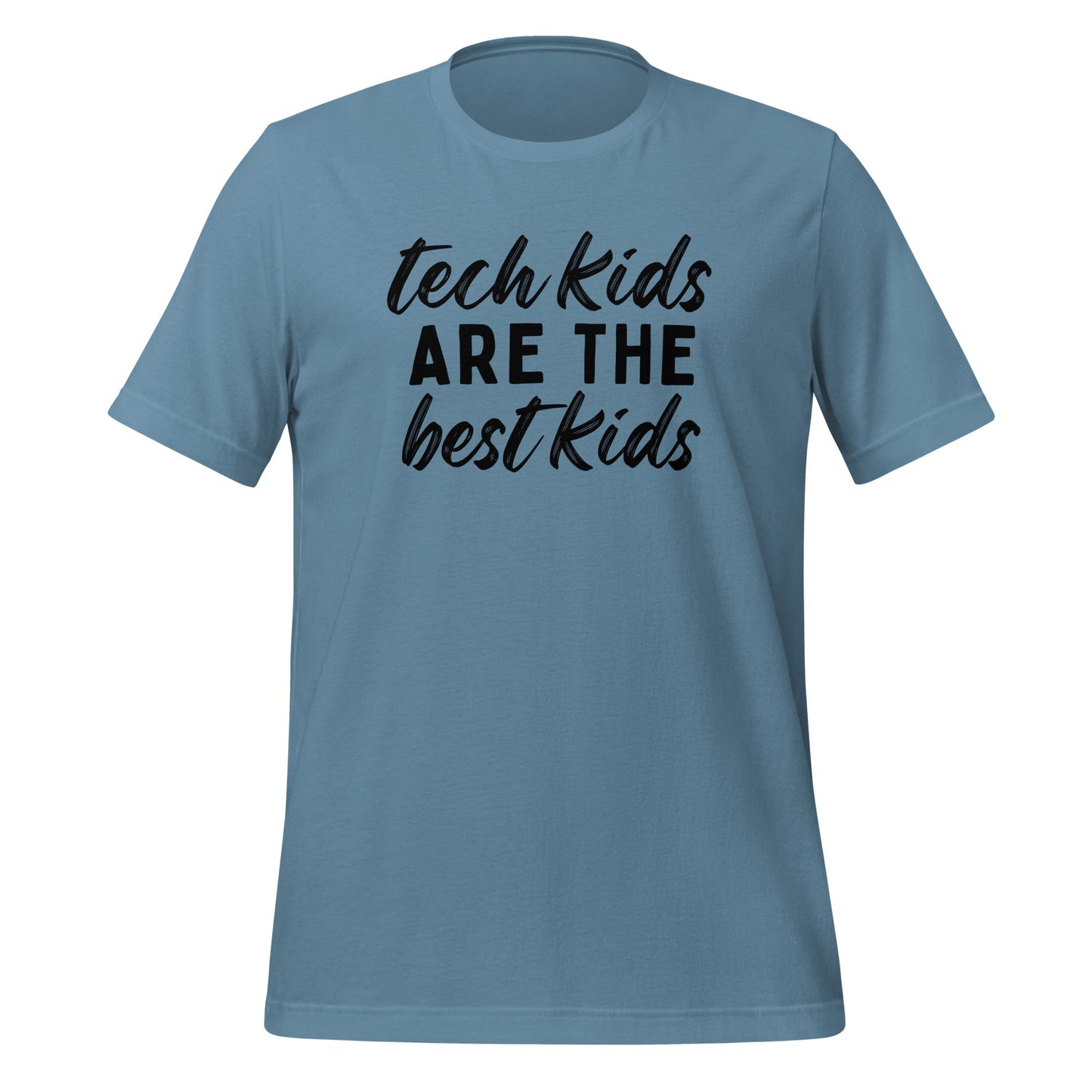 Tech Kids T-shirt - Black Font T-Shirts Steel Blue
