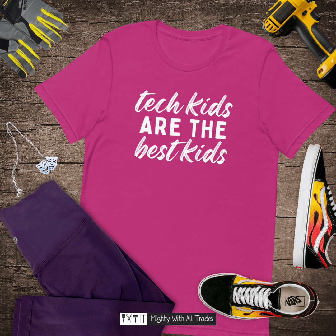 Tech Kids T-shirt - White Font T-Shirts Black