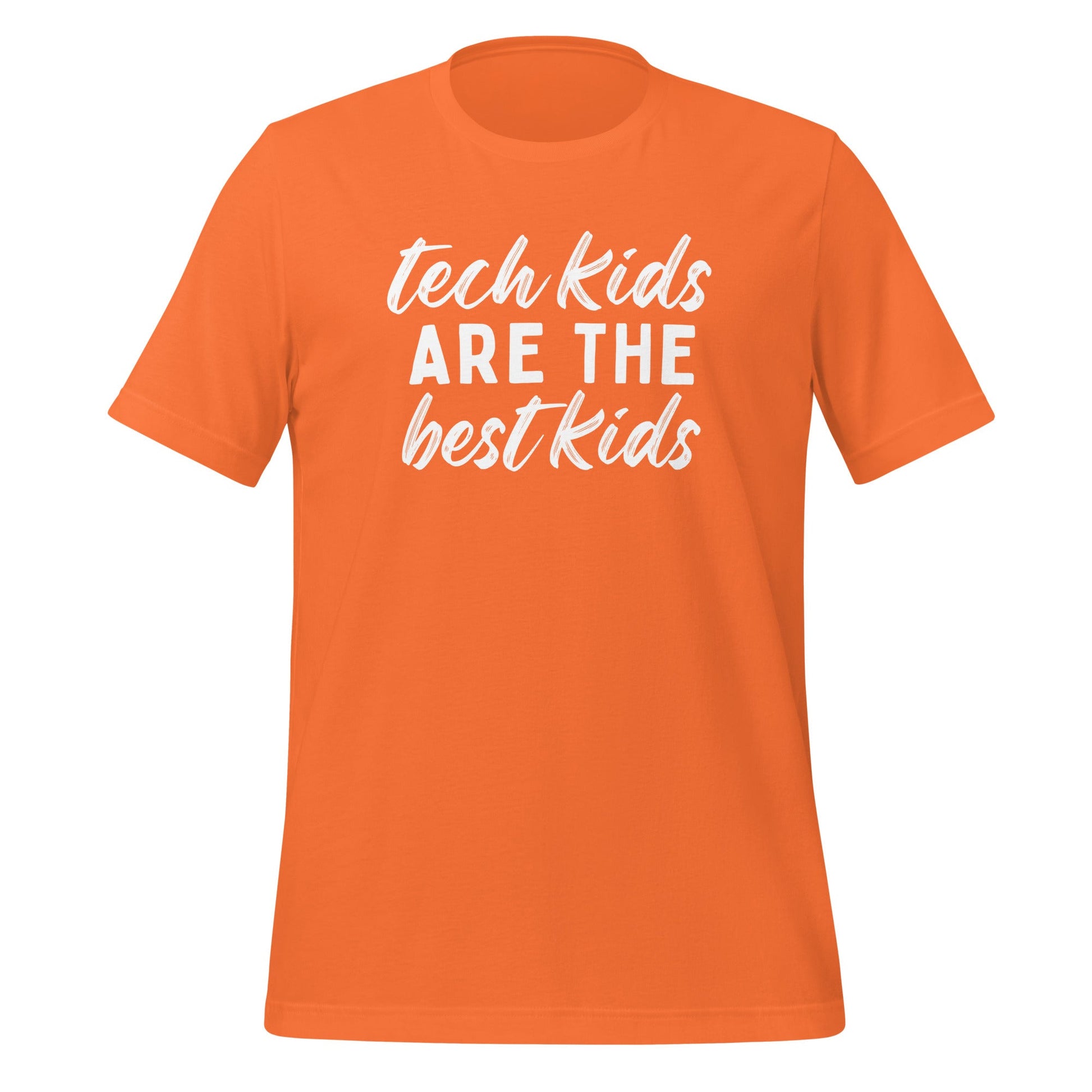 Tech Kids T-shirt - White Font T-Shirts Orange