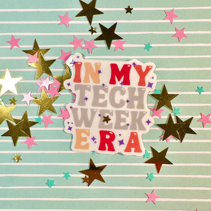 Tech Week Era Clear Sticker Theatre