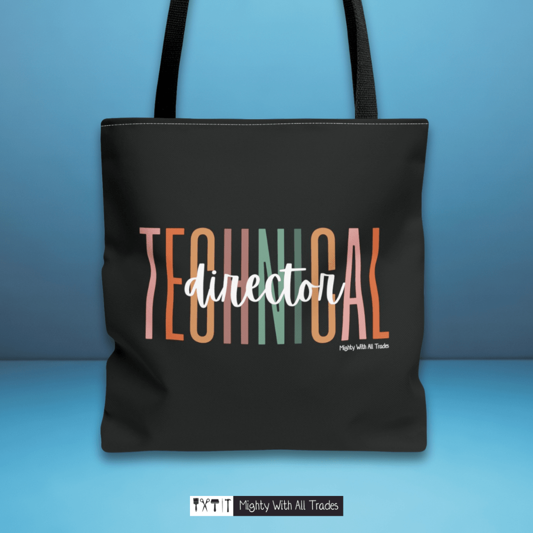 Technical Director Overscript Tote Bag Bags 16" × 16''
