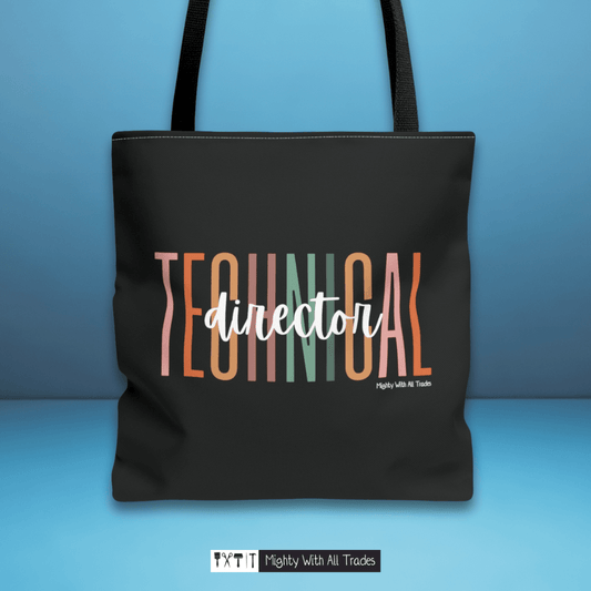 Technical Director Overscript Tote Bag Bags 16" × 16''