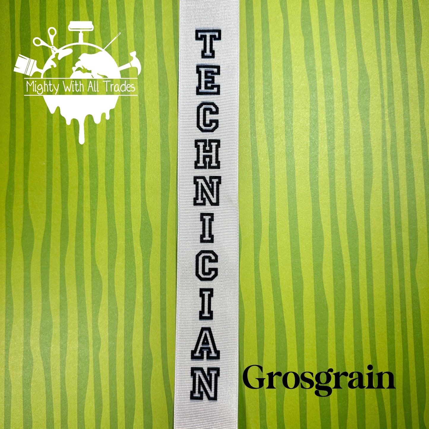 Technician Homecoming Ribbon, 1 - 1/2" Appliques & Patches Grosgrain
