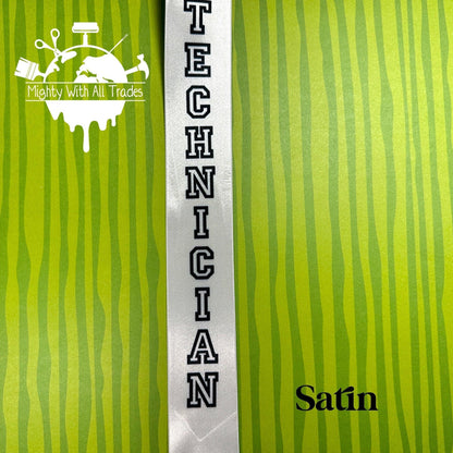 Technician Homecoming Ribbon, 1 - 1/2" Appliques & Patches Satin