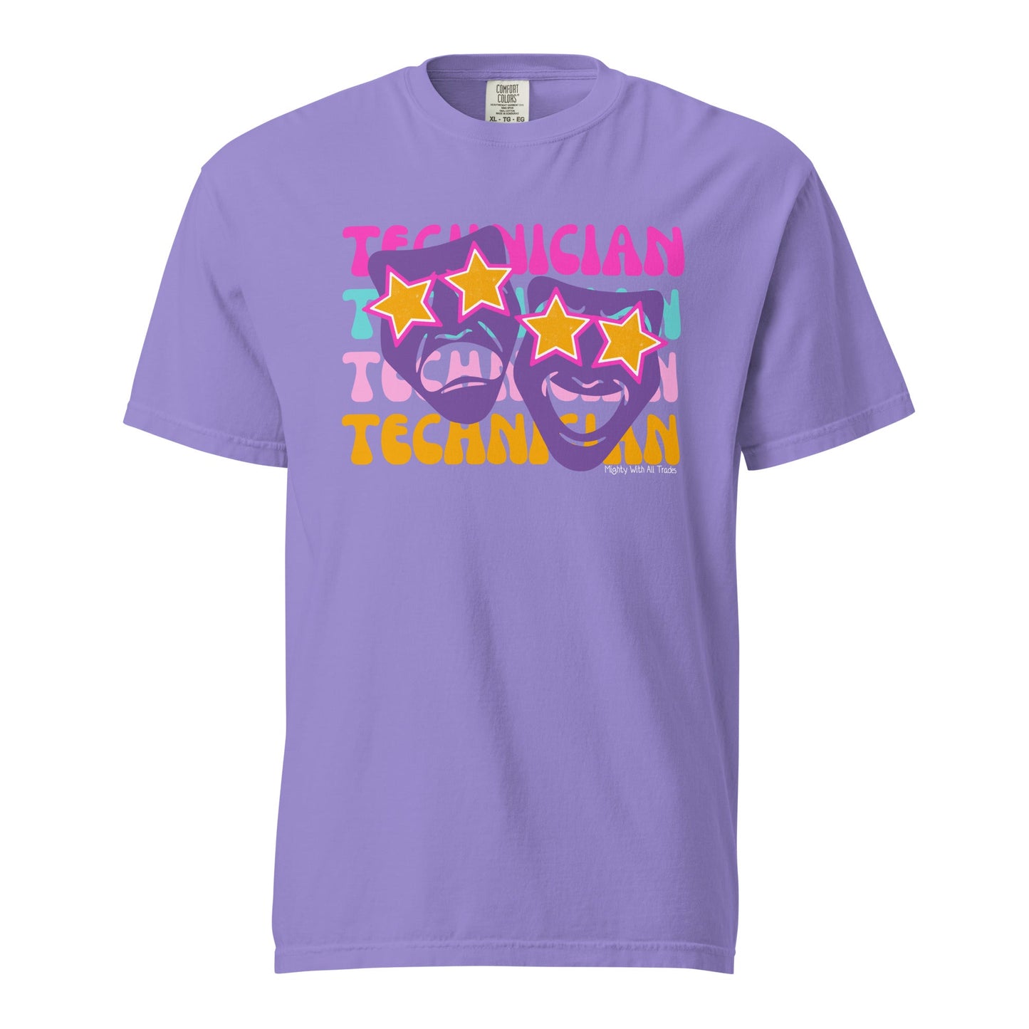 Technician Mask Preppy (Comfort Colors) T-shirt T-Shirts Violet