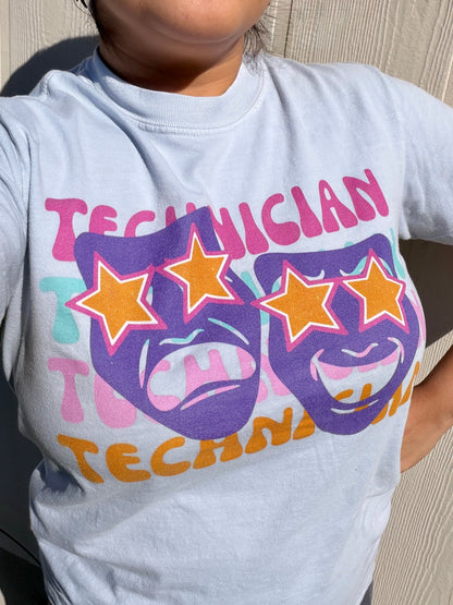Technician Mask Preppy (Comfort Colors) T-shirt T-Shirts Violet