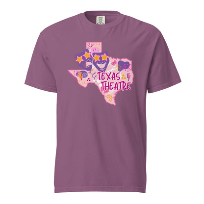 Texas Theatre Preppy (Comfort Colors) T-shirt T-Shirts Berry