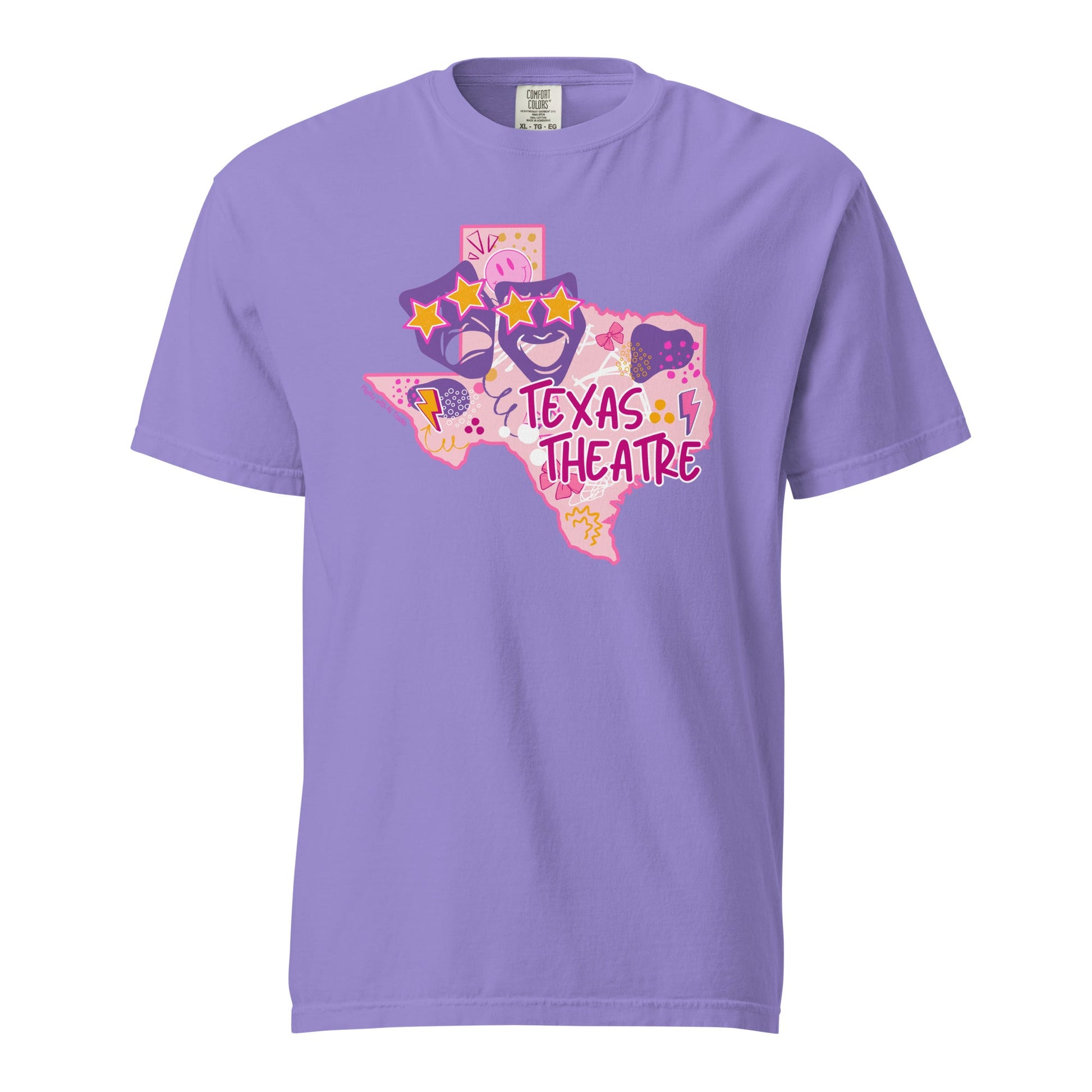 Texas Theatre Preppy (Comfort Colors) T-shirt T-Shirts Violet