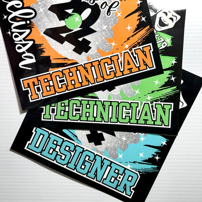 Theatre Graduation Cap Topper - CLICK TO PERSONALIZE Party Hat Technician