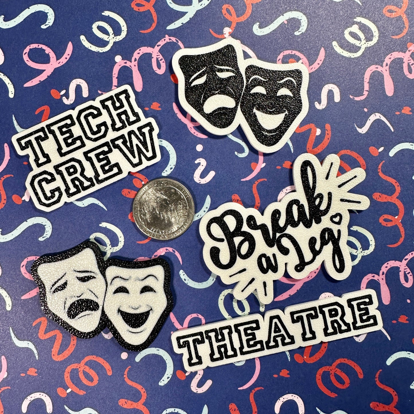 Theatre Homecoming Trinkets, BLACK Colored Trinkets Set of all 5