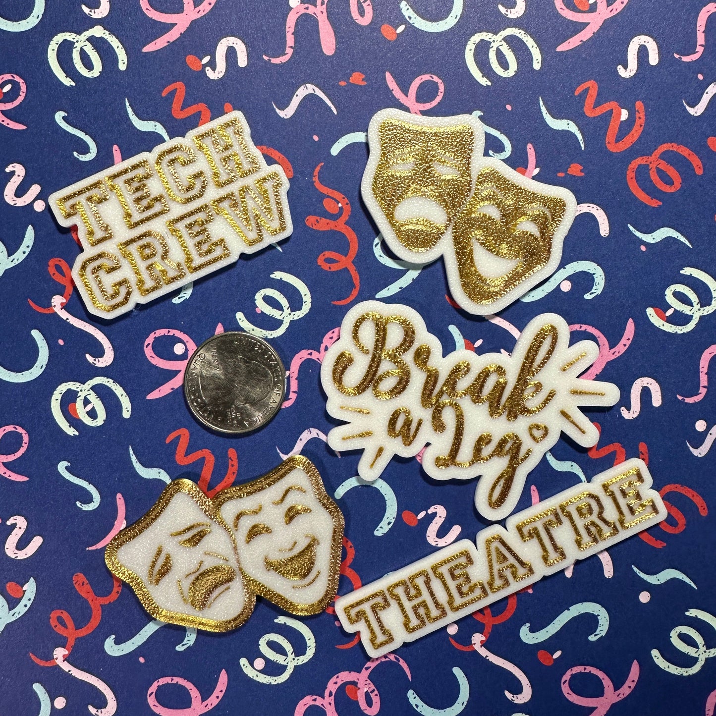 Theatre Homecoming Trinkets, GOLD Gold Trinkets Break a leg