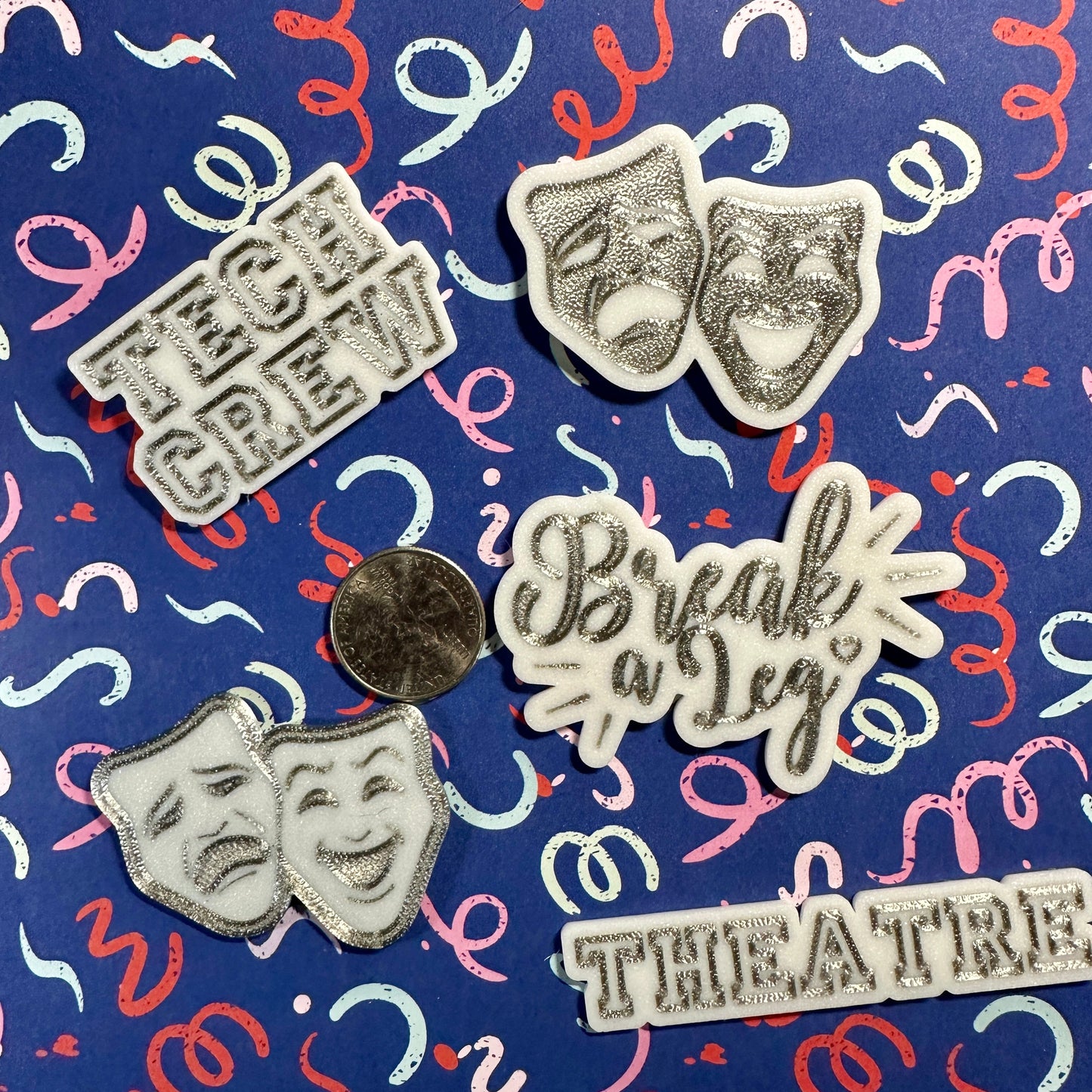 Theatre Homecoming Trinkets, SILVER Silver Trinkets Set of all 5