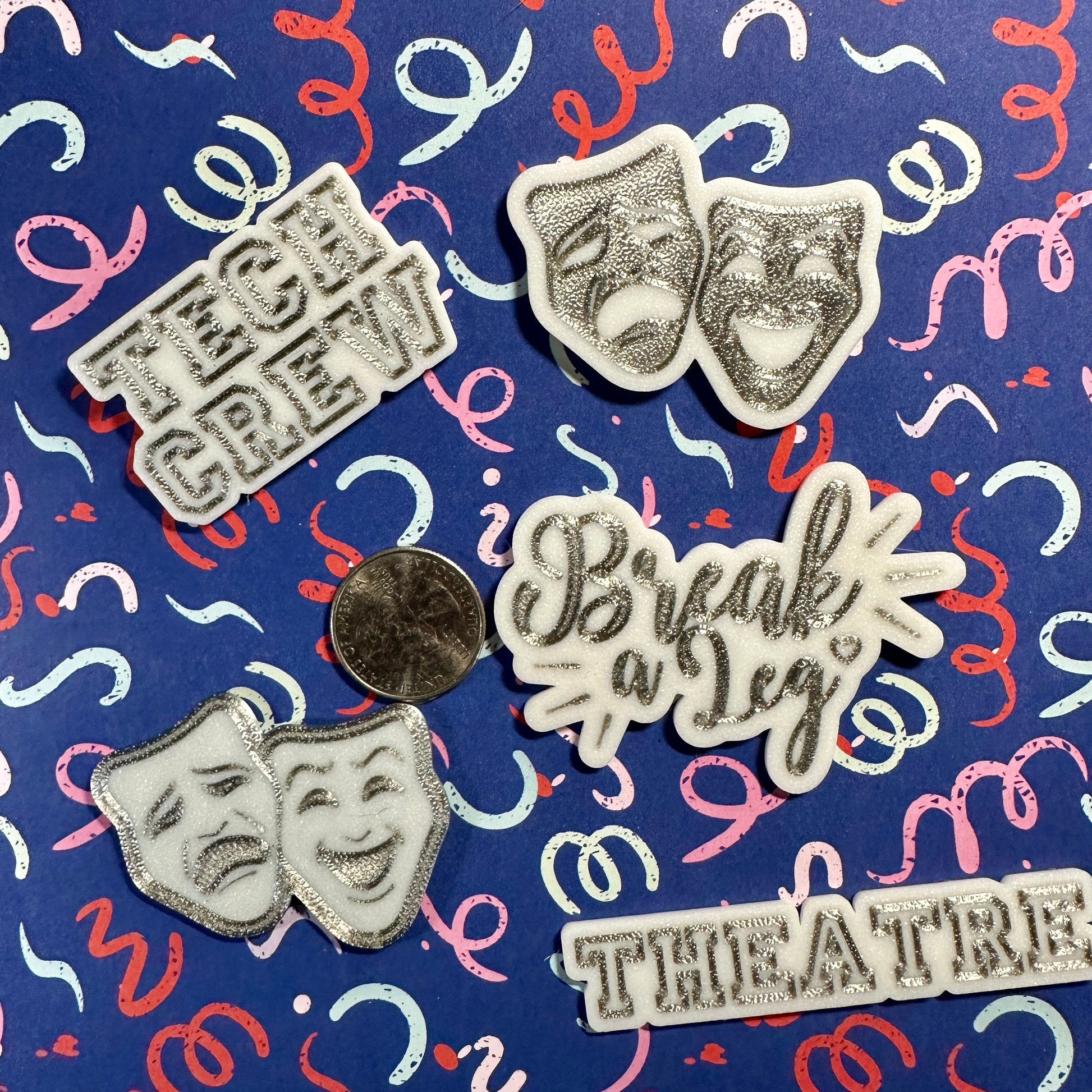 Theatre Homecoming Trinkets, SILVER Silver Trinkets Set of all 5