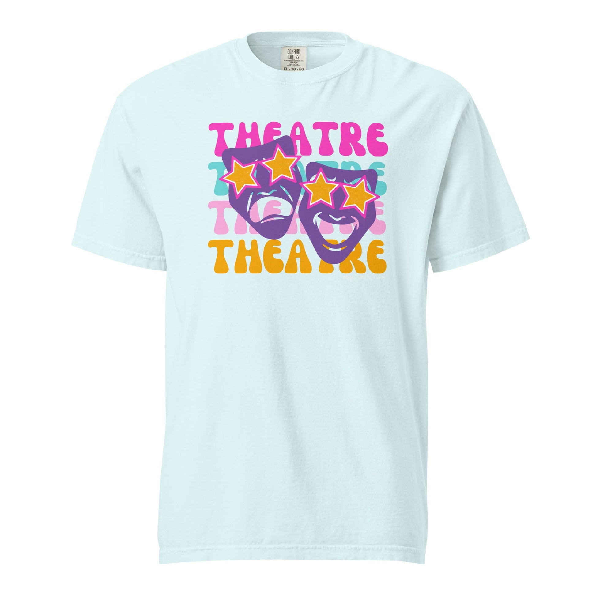 Theatre Mask Preppy (Comfort Colors) T-shirt T-Shirts Chambray