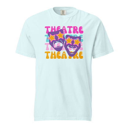 Theatre Mask Preppy (Comfort Colors) T-shirt T-Shirts Chambray