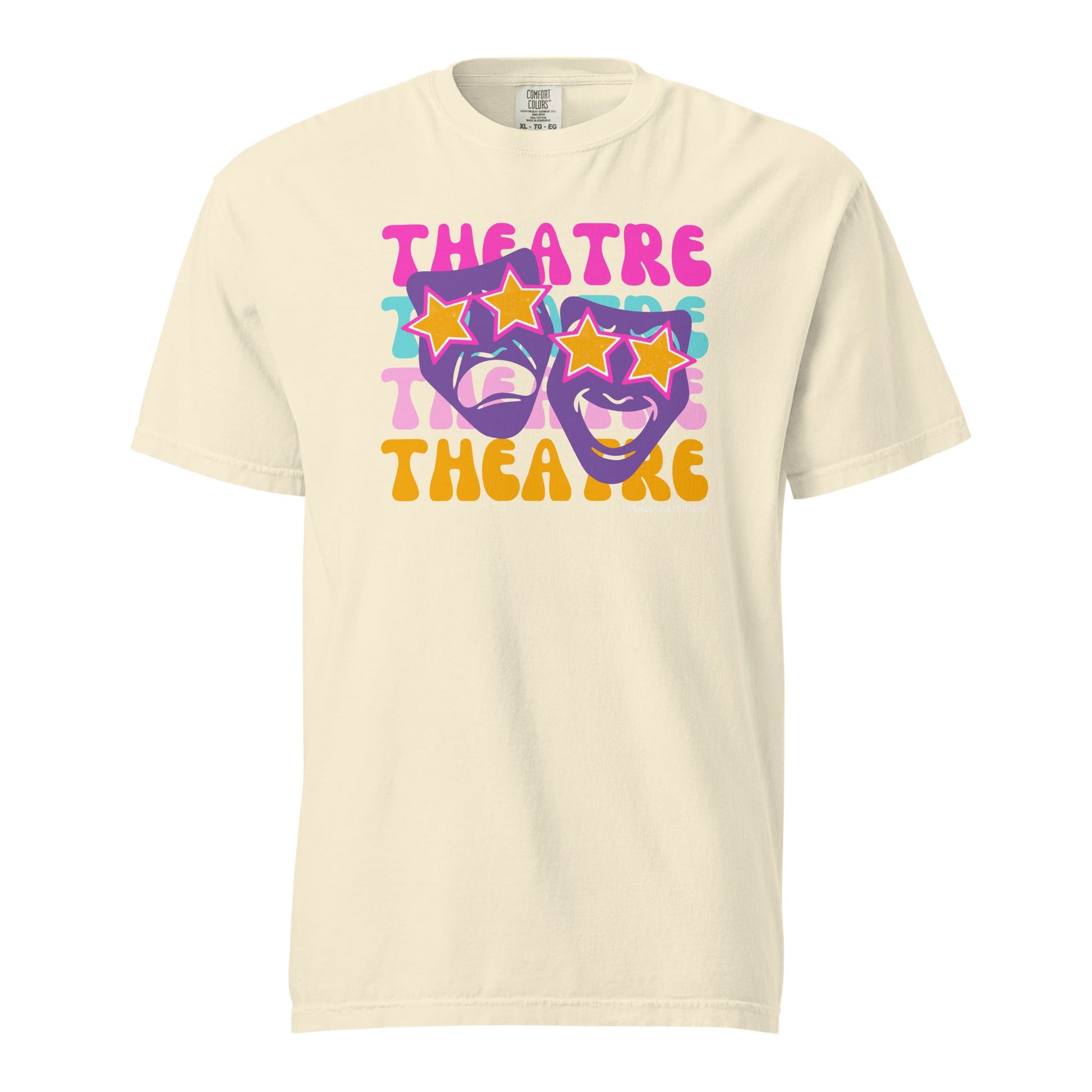 Theatre Mask Preppy (Comfort Colors) T-shirt T-Shirts Ivory